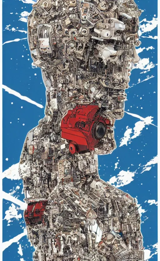 Prompt: the end of human species surpressed by artificial intelligence in style of katsuhiro otomo