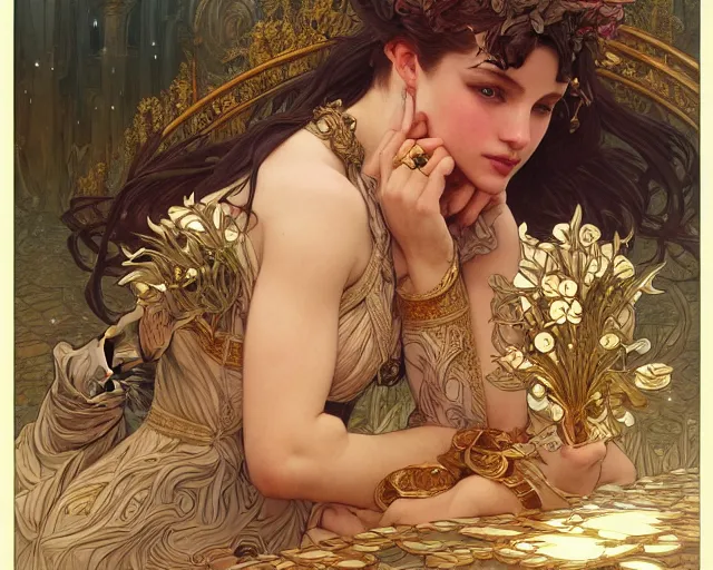 Prompt: photography of walter crane, deep focus, d & d, fantasy, intricate, elegant, highly detailed, digital painting, artstation, concept art, matte, sharp focus, illustration, hearthstone, art by artgerm and greg rutkowski and alphonse mucha