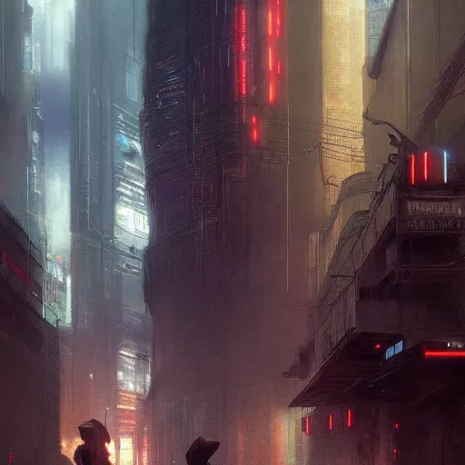 Image similar to a beautiful picture of a cyberpunk city under rain by william - adolphe bouguereau and greg rutkowski trending on artstation