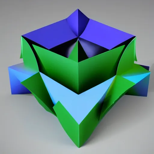 Image similar to an oddly fascinating 3 d geometric figure