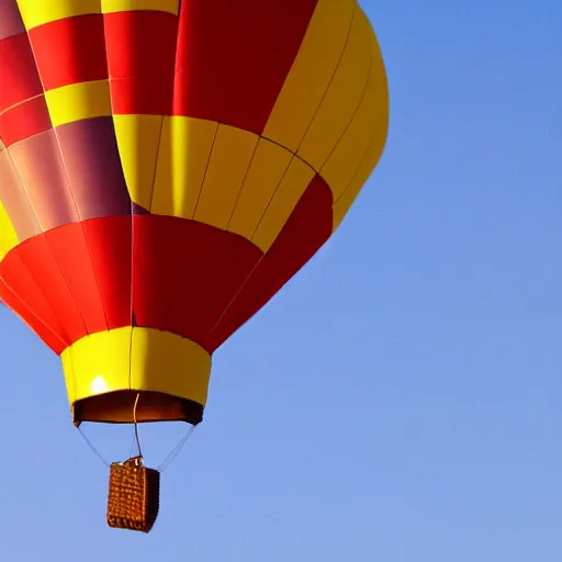 Image similar to flying house with a balloon, golden hour, light colors,