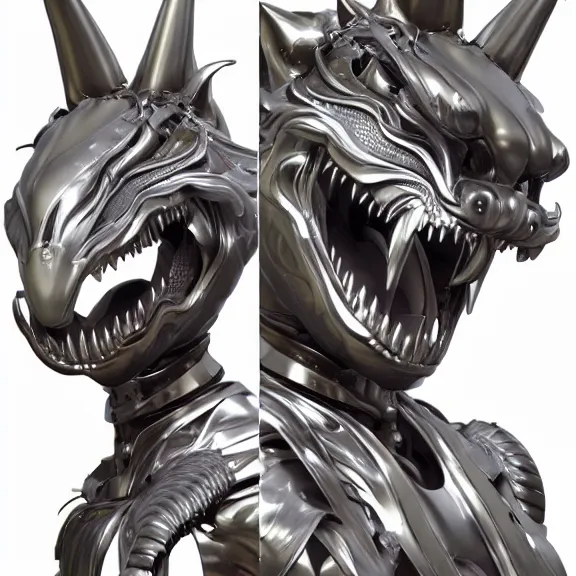 Image similar to detailed bust shot and maw shot of a gigantic goddess elegant beautiful stunning anthropomorphic hot robot mecha female dragon, eating and swallowing a human whole, with sleek silver metal armor and cat ears, OLED visor over eyes, micro art, prey, vore, digital art, mawshot, dragon vore, dragon maw, furry art, high quality, 8k 3D realistic, macro art, micro art, Furaffinity, Deviantart, Eka's Portal, G6