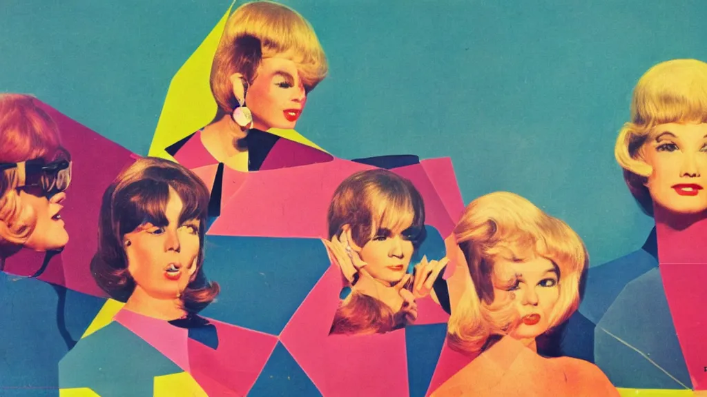 Image similar to 6 0 s kitsch and psychedelia refillable complex polygon jealousy