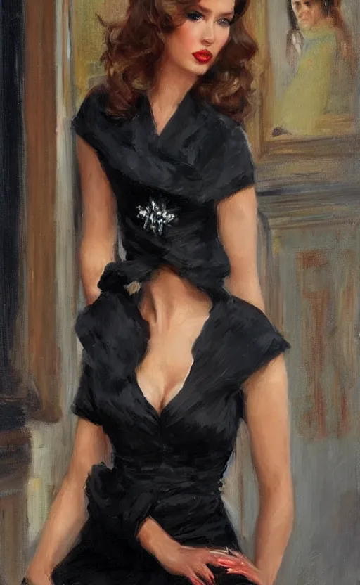 Prompt: Black widow. By Konstantin Razumov, highly detailded