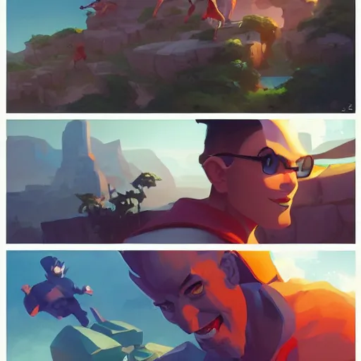 Image similar to hero world 3 do interactive multiplayer, behance hd by jesper ejsing, by rhads, makoto shinkai and lois van baarle, ilya kuvshinov, rossdraws global illumination