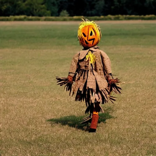 Image similar to a scarecrow doing a catwalk