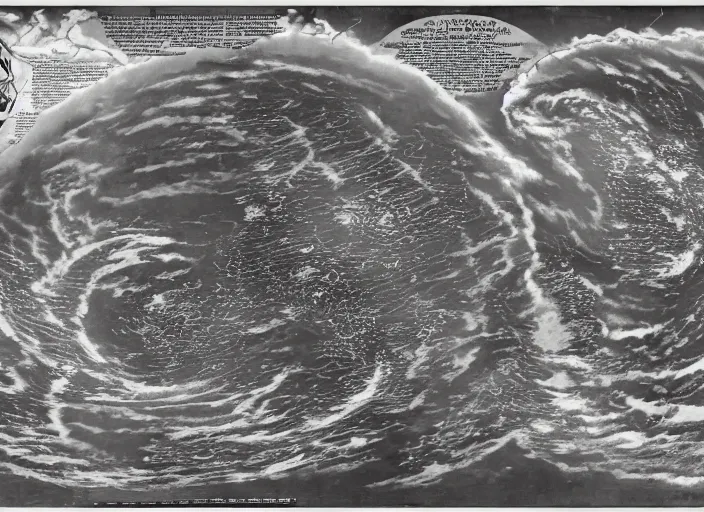Image similar to old world ocean map depicting storms and whirlpools in the form of the aeolus. anemoi. blustering blast by charles simic