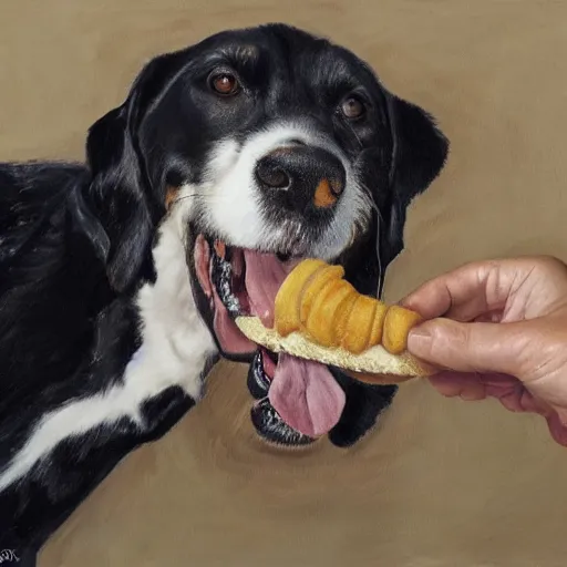 Image similar to eden ben zaken eating a dog, photorealistic, detailed