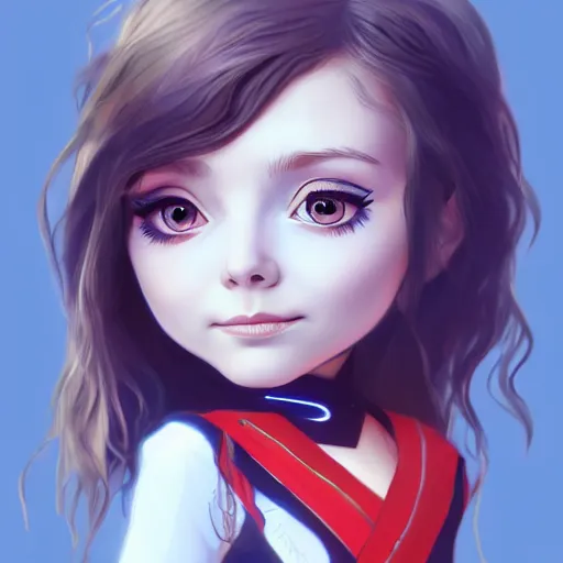 Image similar to elizabeth olsen chibi art, cgsociety contest winner, artstation, artstation chibi, cgsociety chibi, 4 k, 8 k