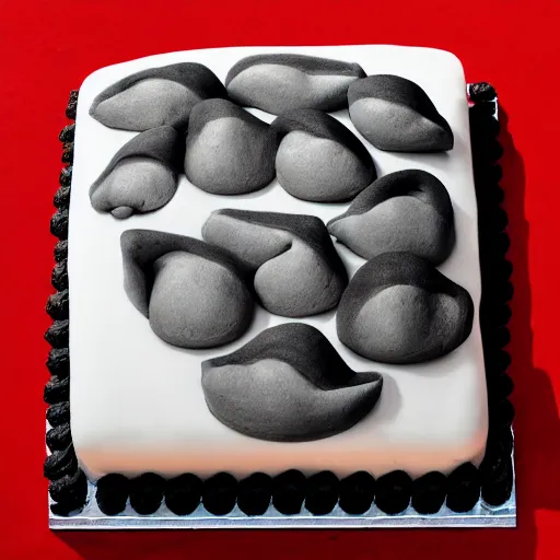 Image similar to a cake made of noses