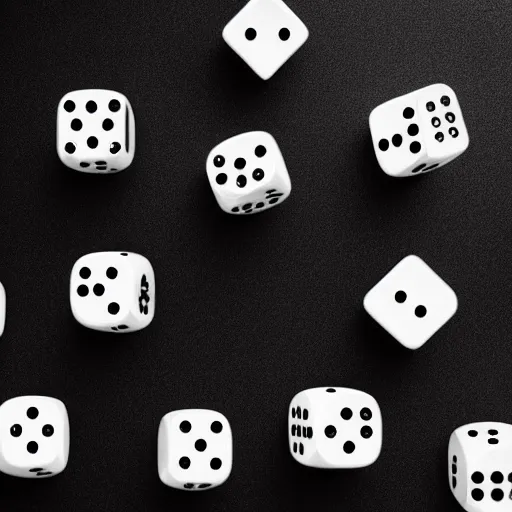 Image similar to a 2 d black fountain of dice instead of water icon, dice exploding, particles, modern design, dark paint, in the style of ancient greece, high resolution, white background, no numbers, no letters, extremely detailed, vector, 4 k, concept art, award winning, black and white,