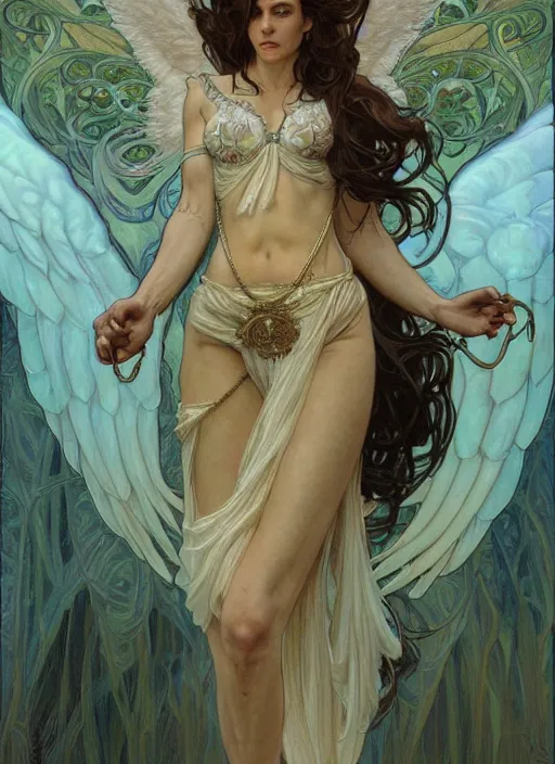 Prompt: Angel demon as a beautiful woman, fantasy, intricate, elegant, highly detailed, centered, digital painting, artstation, concept art, smooth, sharp focus, illustration, art by artgerm and donato giancola and alphonse mucha