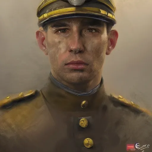 Image similar to portrait of captain manuel fraga iribarne, colourised, face portrait, epic, tragic, military art, fantasy, dieselpunk, hd shot, digital portrait, beautiful, artstation, comic style, by artgerm, guy denning, jakub rozalski, magali villeneuve and charlie bowater