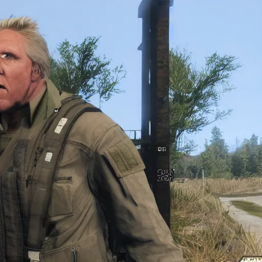 Prompt: gary busey, in tarkov