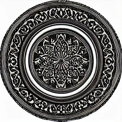 Image similar to intricate symbol etched into a medallion. Close up. Hyper realistic. High detail.