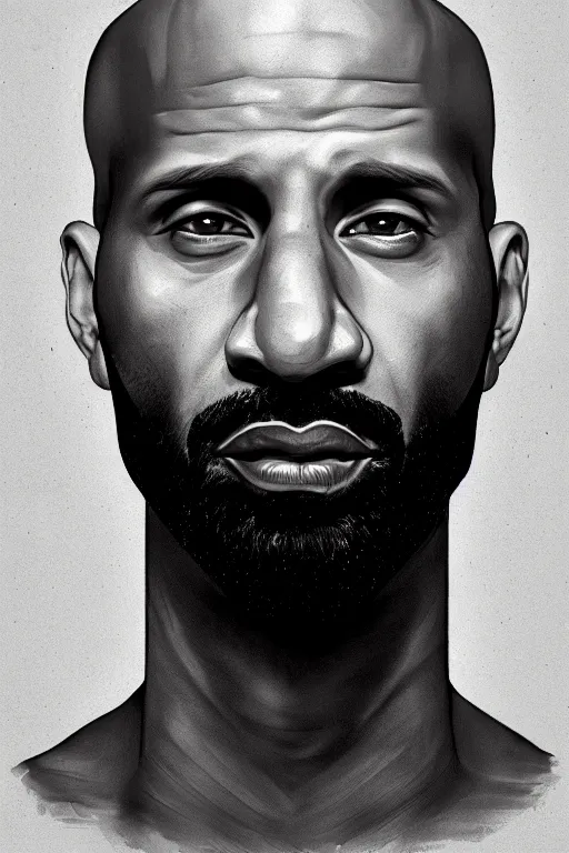 Image similar to joe budden, realistic portrait annie leibovitz photography, symmetrical, highly detailed, digital painting, artstation, concept art, smooth, sharp focus, illustration, cinematic lighting