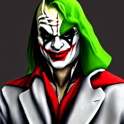 Image similar to ezio auditore as the joker, 8 k, very detailed, very intricate,