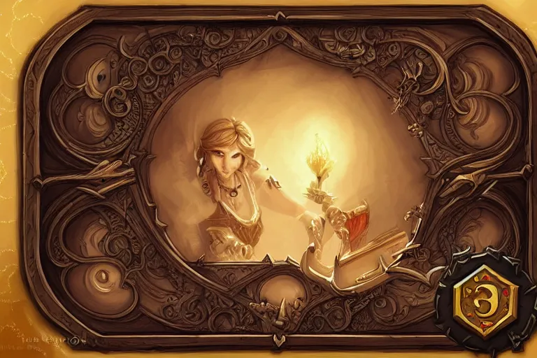 Image similar to book decorative border frame, d & d, fantasy, intricate, elegant, highly detailed, digital painting, artstation, illustration, hearthstone