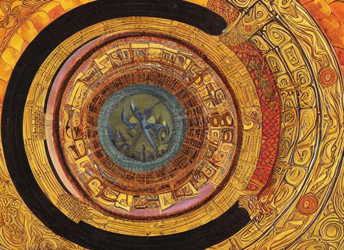 Image similar to the ouroboros of infinite flower universes, by paolo uccello, dichromatism, paradox, volumetric light, insanely detailed and intricate, hypermaximalist, warm colors, dramatic lighting, smooth, sharp focus, extremely detailed, aesthetically pleasing composition