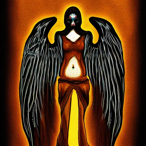 Image similar to angel of death, digital art