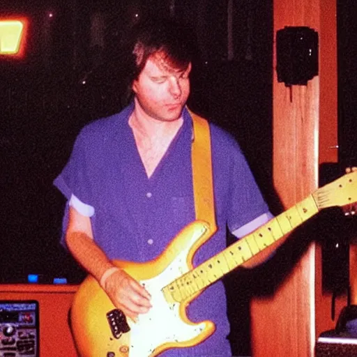 Prompt: jan hammer in a nightclub in florida playing guitar