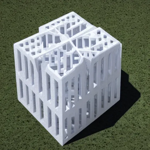 Image similar to 3d printed building, by norman foster