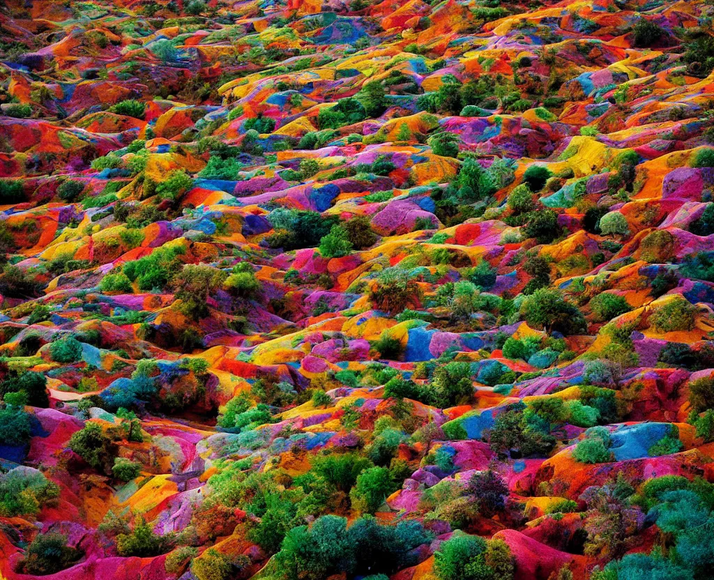 Prompt: a brith colorful landscape by by steve mccurry