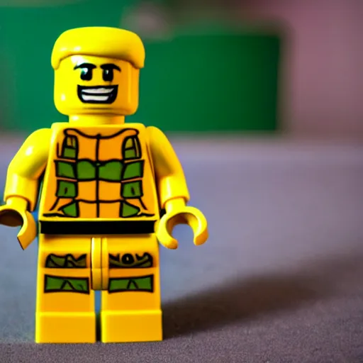 Image similar to Hyperrealistic Lego man, DSLR photo