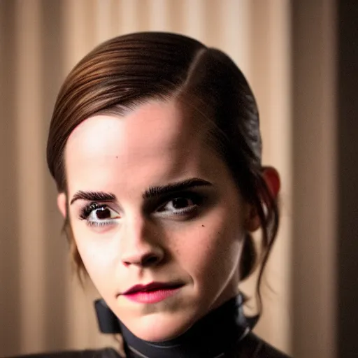 Image similar to Emma Watson as Catwoman, XF IQ4, f/1.4, ISO 200, 1/160s, natural light, Adobe Lightroom, DxO Photolab, polarizing filter, Sense of Depth, AI enhanced, HDR