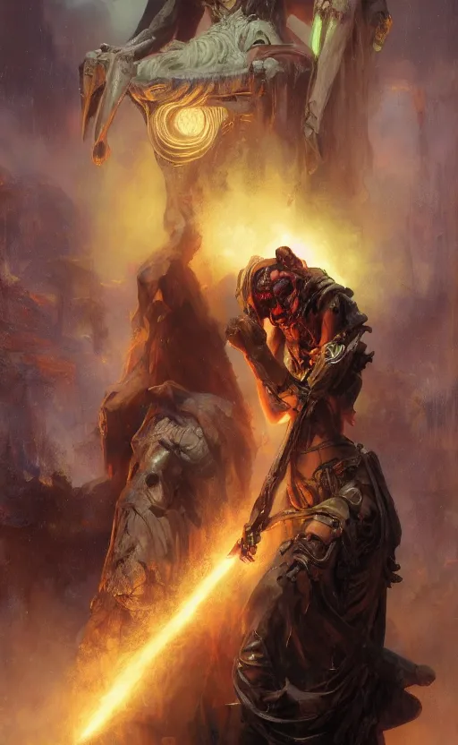 Image similar to the grime reaper holds the sands of time in his hand by adrian smith and delphin enjolras and daniel f. gerhartz