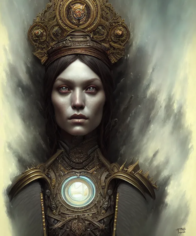 Image similar to throne, highly detailed face!!!, true anatomy!, extremely detailed!, digital painting, unreal engine 5, art by tom bagshaw