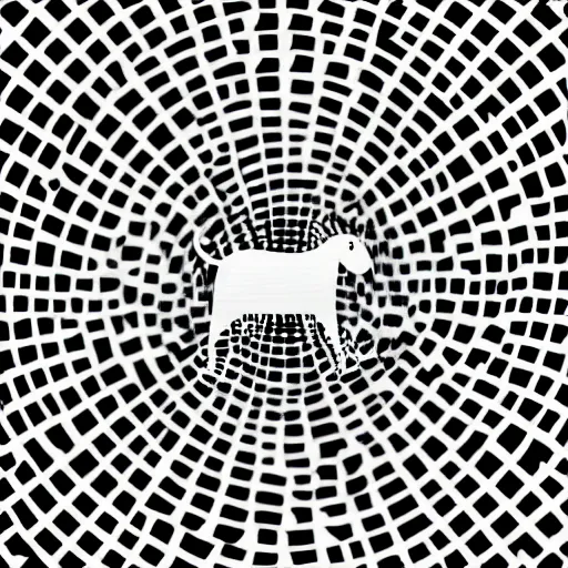 Image similar to black and white minimal animal symbol by karl gerstner, monochrome, 8 k scan, centered, symetrical, satisfying, bordered