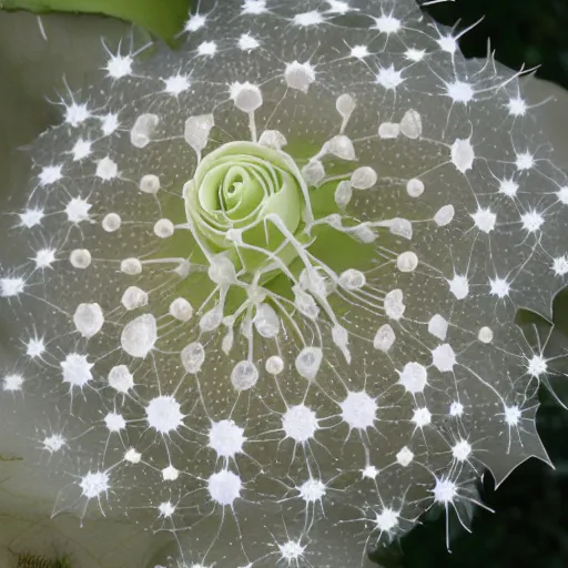 Image similar to rose and radiolaria hybrid