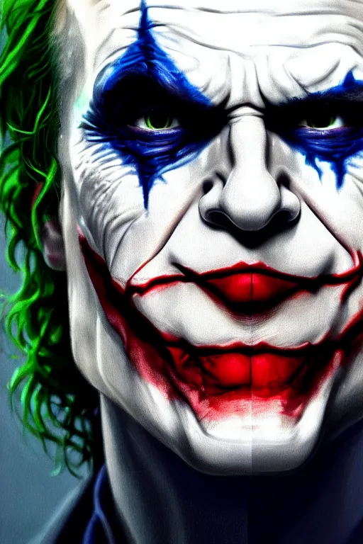 ultra detailed close up facial portrait of the joker | Stable Diffusion ...