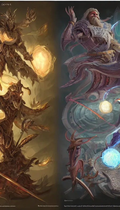 Image similar to the two complementary forces that make up all aspects and phenomena of life, by D&D Concept Artists