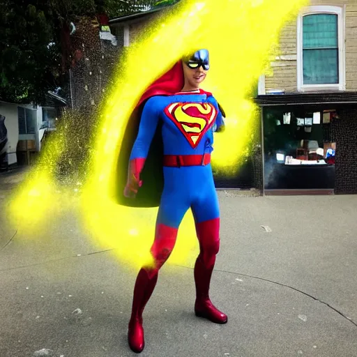 Prompt: a superhero with bubble powers