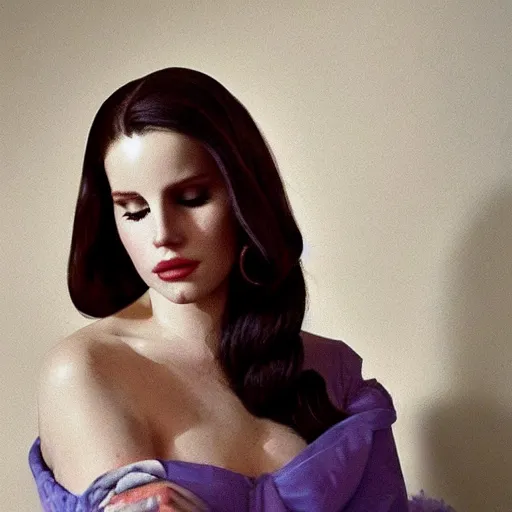 Image similar to lana del rey by johannes vermeer