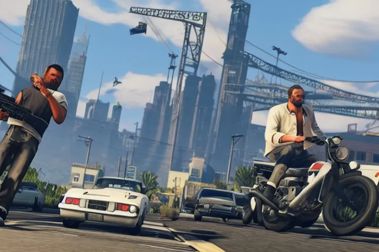 Image similar to leaked gameplay footage of Grand theft auto 6