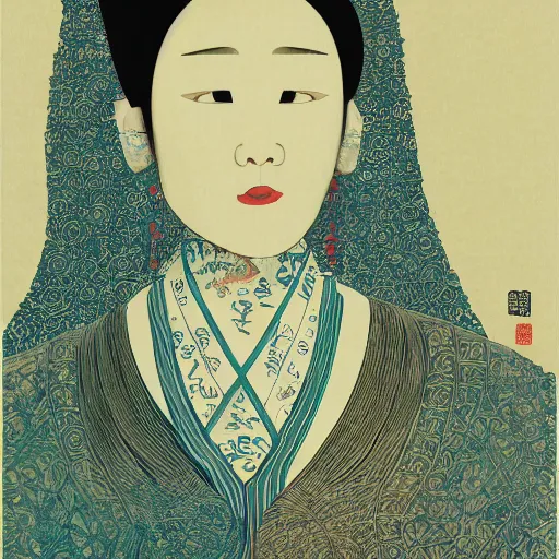 Image similar to the lady, by xia yongkang,