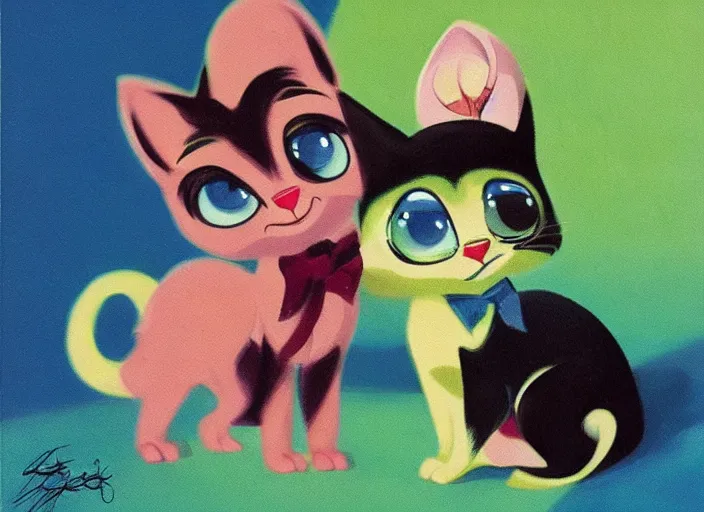 Image similar to littlest pet shop cat illustration by harold von schmidt