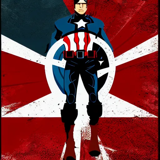 Prompt: captain america vector art, trending on art station