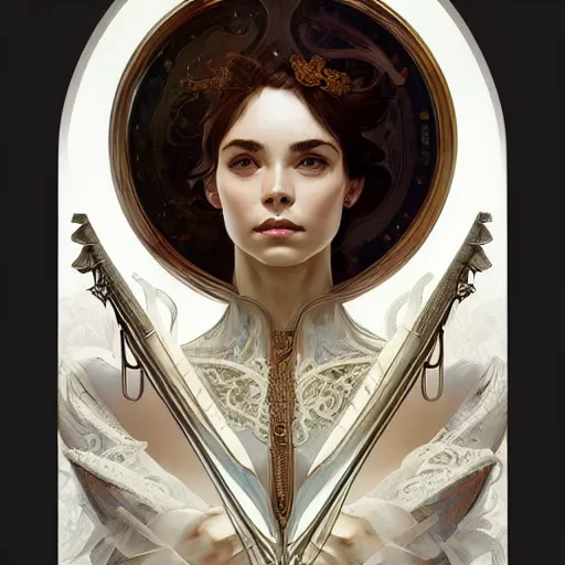 Image similar to a strange harp, d & d, fantasy, intricate, elegant, symmetrical face, highly detailed, digital painting, artstation, concept art, smooth, sharp focus, illustration, art by artgerm and greg rutkowski and alphonse mucha