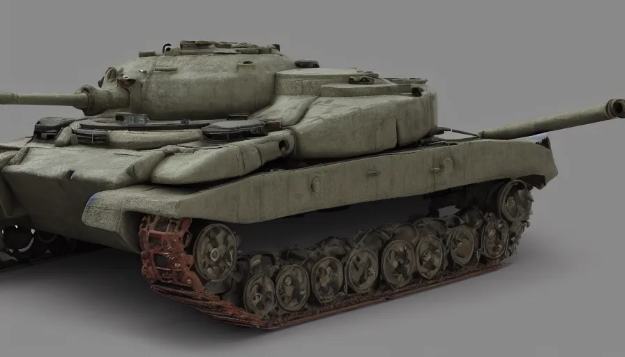 Image similar to hybrid of a sad tank and a happy pig, beautiful detailed face, ultra realistic, concept art, intricate details, serious, highly detailed, photorealistic, octane render, 8 k, unreal engine.