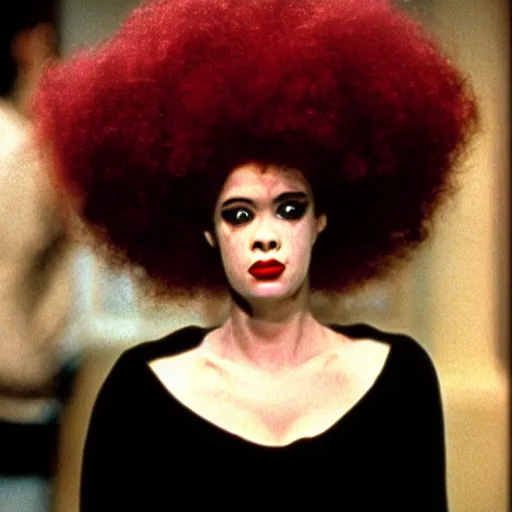 Prompt: bride of frankenstein as a teen, still from john hughes movie sixteen candles