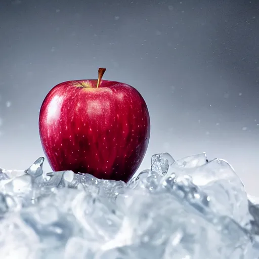 Image similar to an apple on ice fire