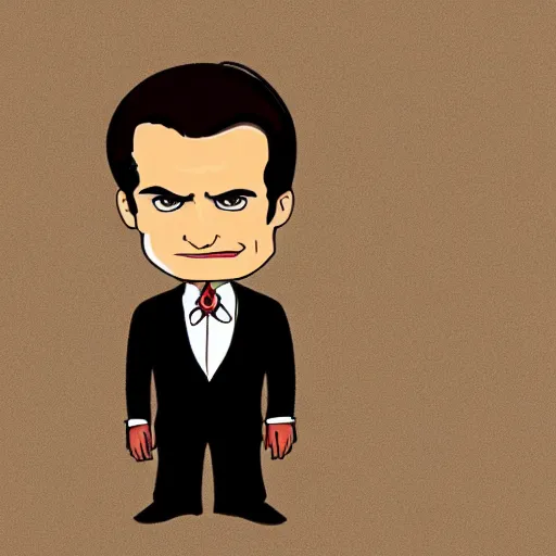 Image similar to patrick bateman, cartoon, simple, cute