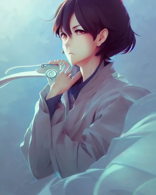 Image similar to deviantart, portrait shinkai makoto studio ghibli studio key hideaki anno sakimichan stanley artgerm lau rossdraws james jean marc simonetti elegant highly detailed digital painting artstation pixiv