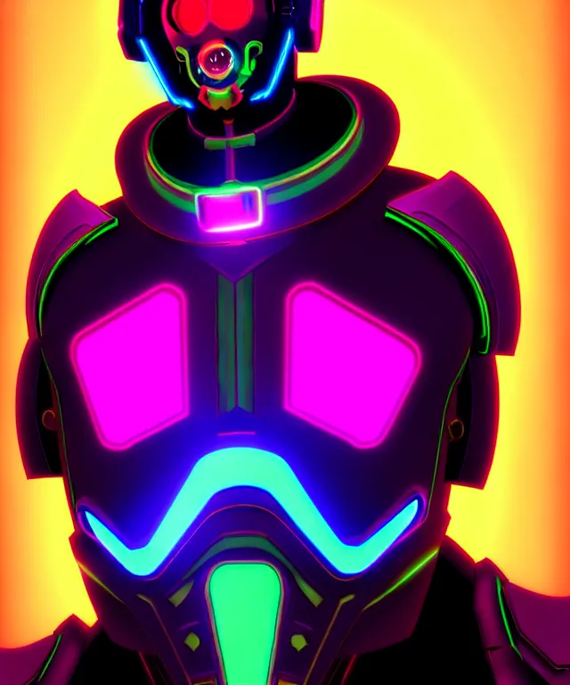 Image similar to max chroma the steampunk synthwave cybergod of color hues with glowing neon armor, fantasy superhero cinematic movie character concept, photorealistic digital painting by max chroma on artstation