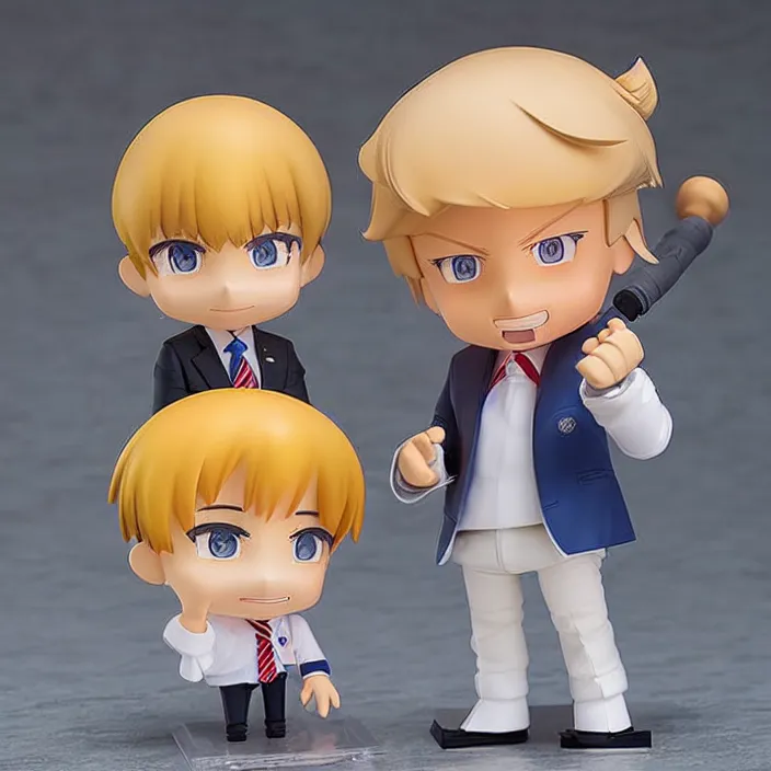 Prompt: Donald Trump, An anime Nendoroid of Donald Trump, figurine, detailed product photo