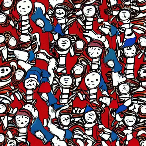 Prompt: where is waldo with aliens